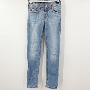 True Religion Casey skinny adjustable waist jeans girls 10